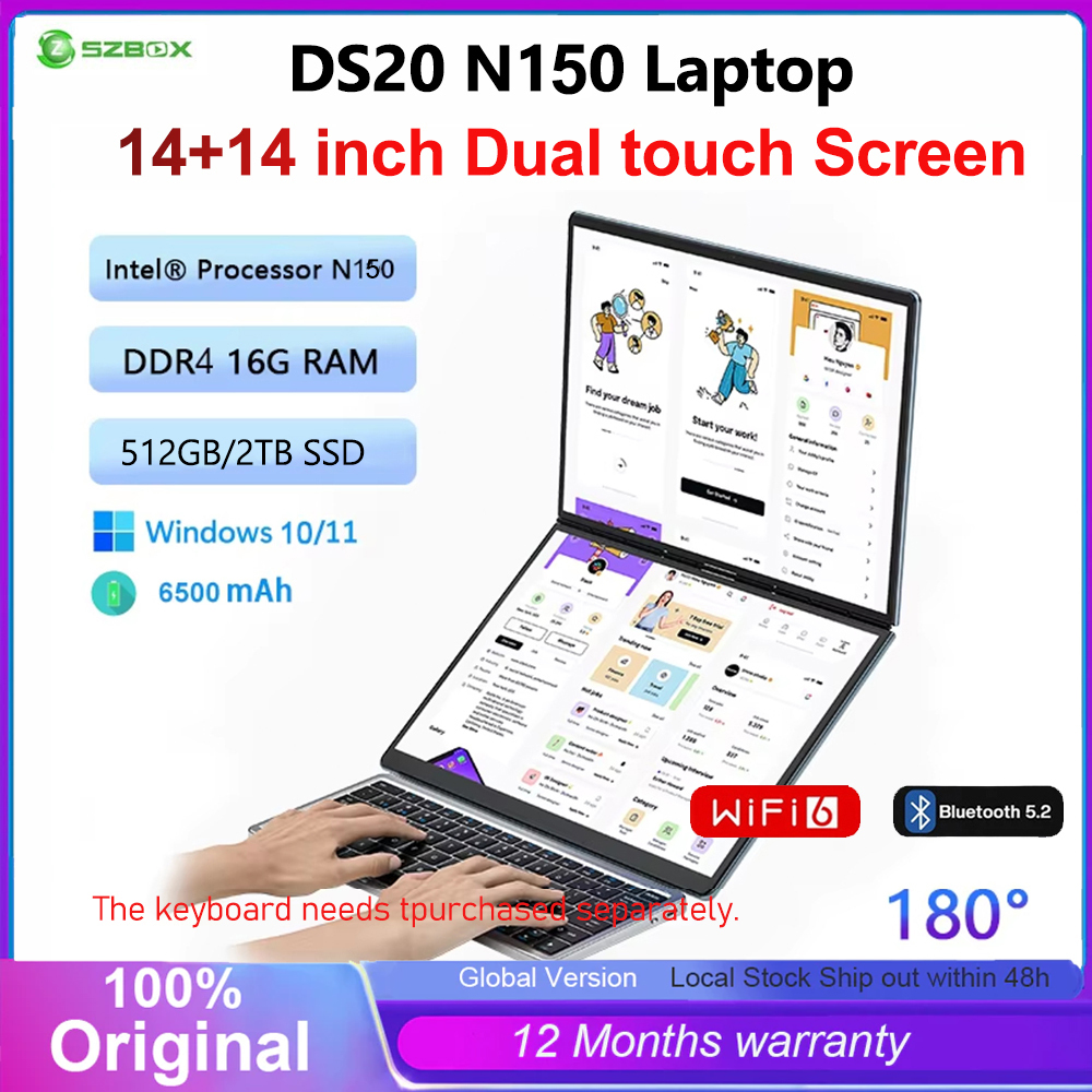 No Brand 14inch +14inch Intel n150 Touch 1 TB