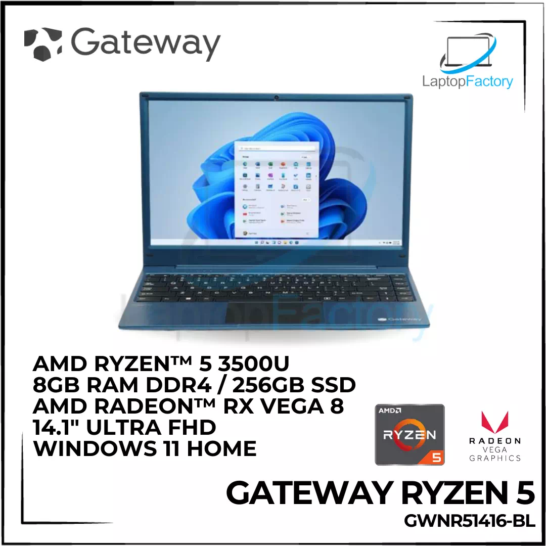 No Brand Gateway gwnr51416-bl Ryzen 5 3500u 256 GB No Brand Gateway gwnr51416-bl Ryzen 5 3500u 256 GB