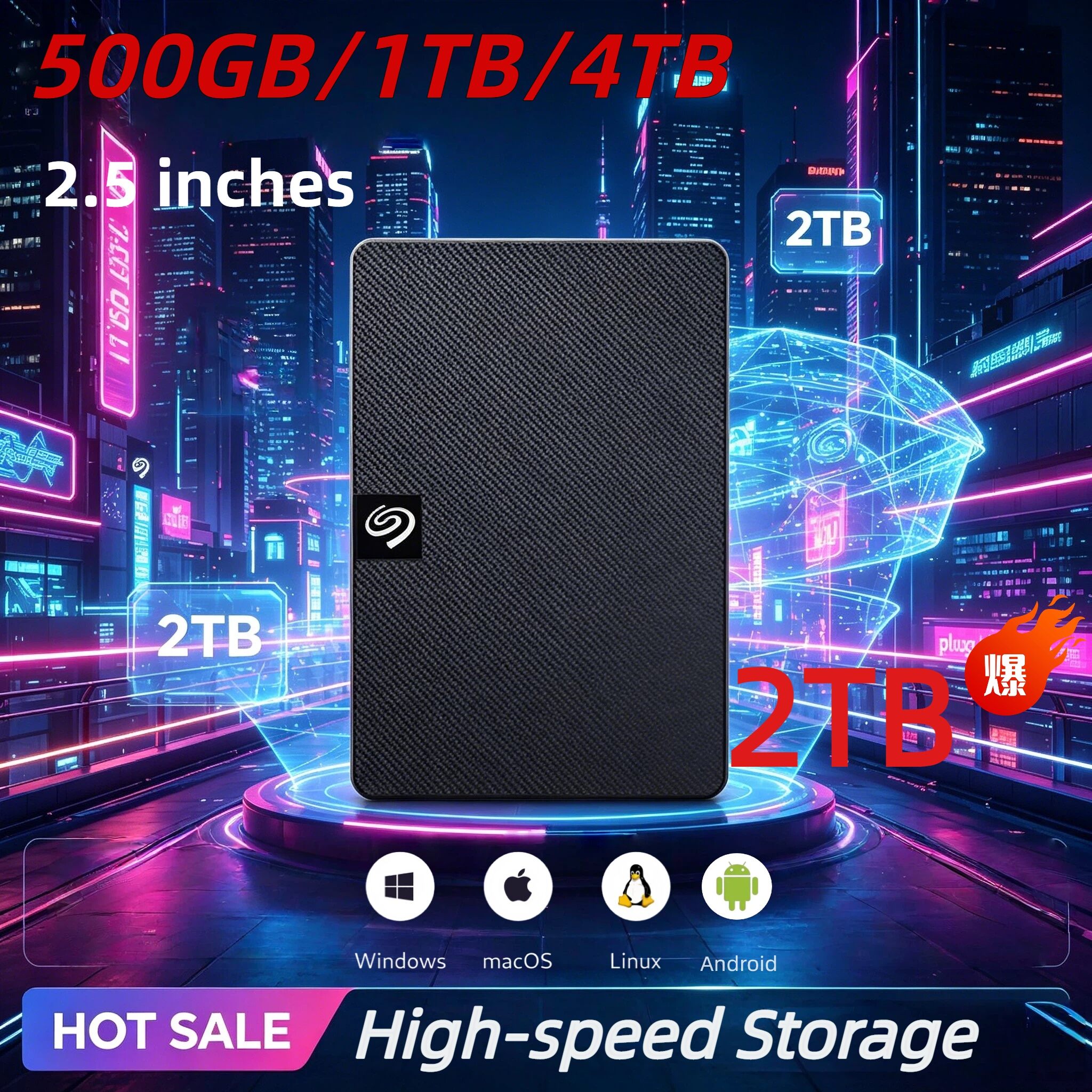 No Brand Oem Seagate Expansion Portable Hdd 2.0 TB No Brand Oem Seagate Expansion Portable Hdd 2.0 TB
