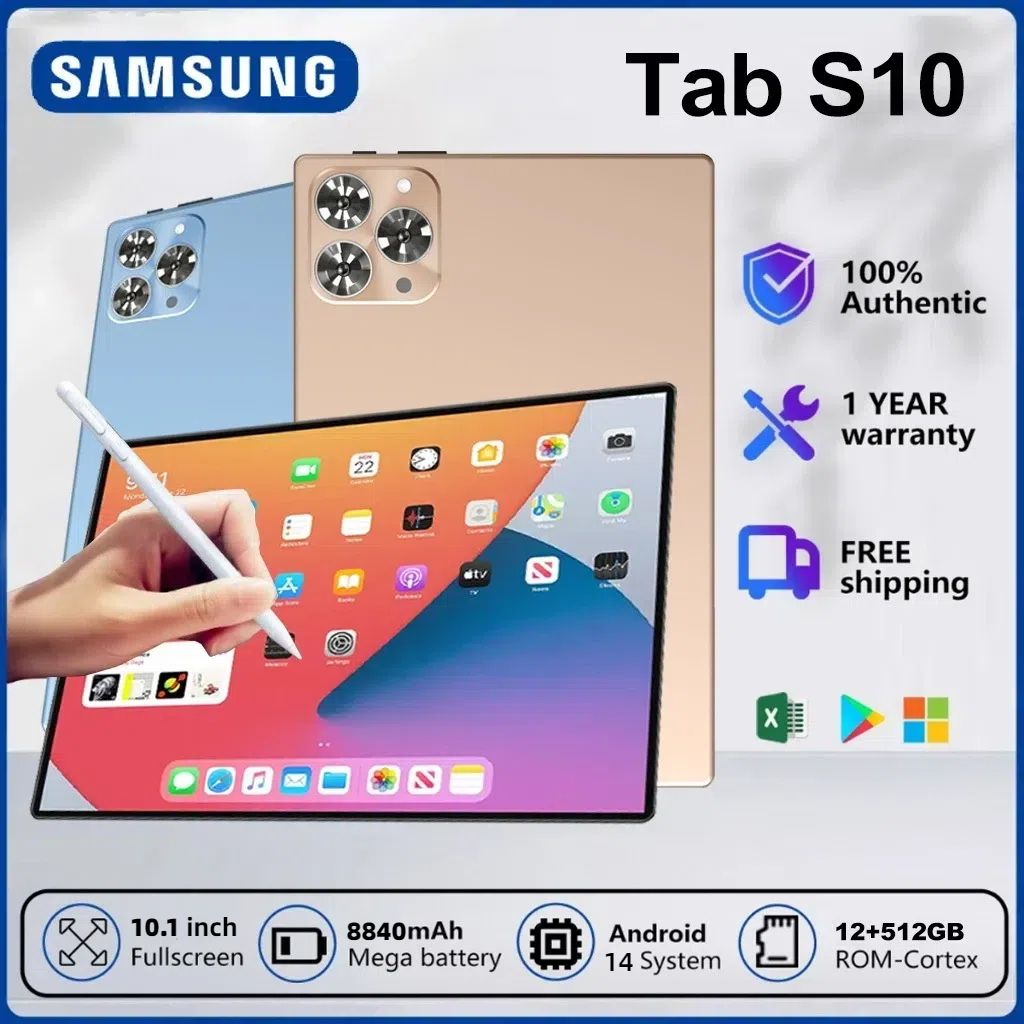No Brand Sλmsung s10 Tablet Pc 11inch 512 GB