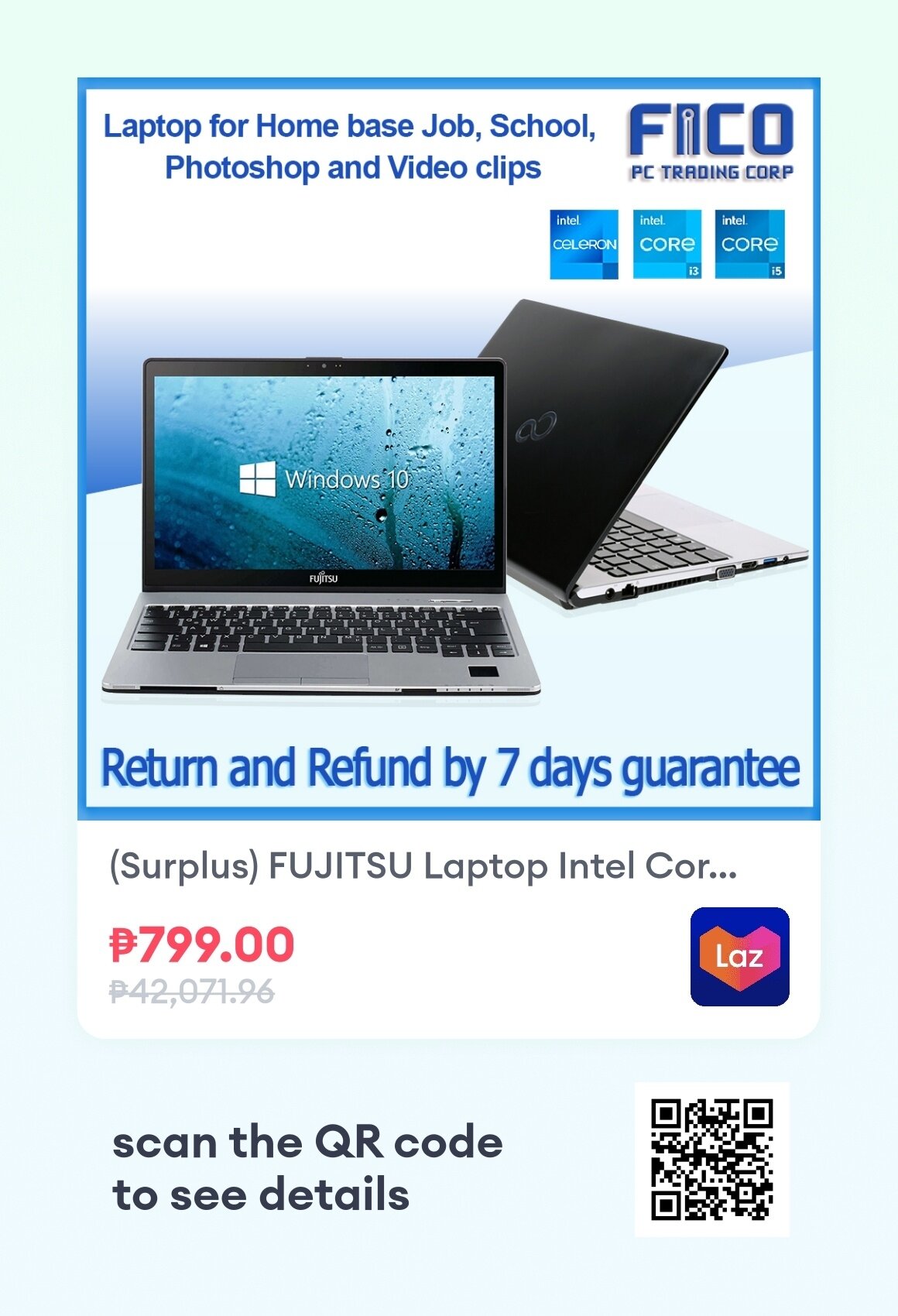 No Brand Surplus Fujitsu Laptop Intel Core 16 GB No Brand Surplus Fujitsu Laptop Intel Core 16 GB