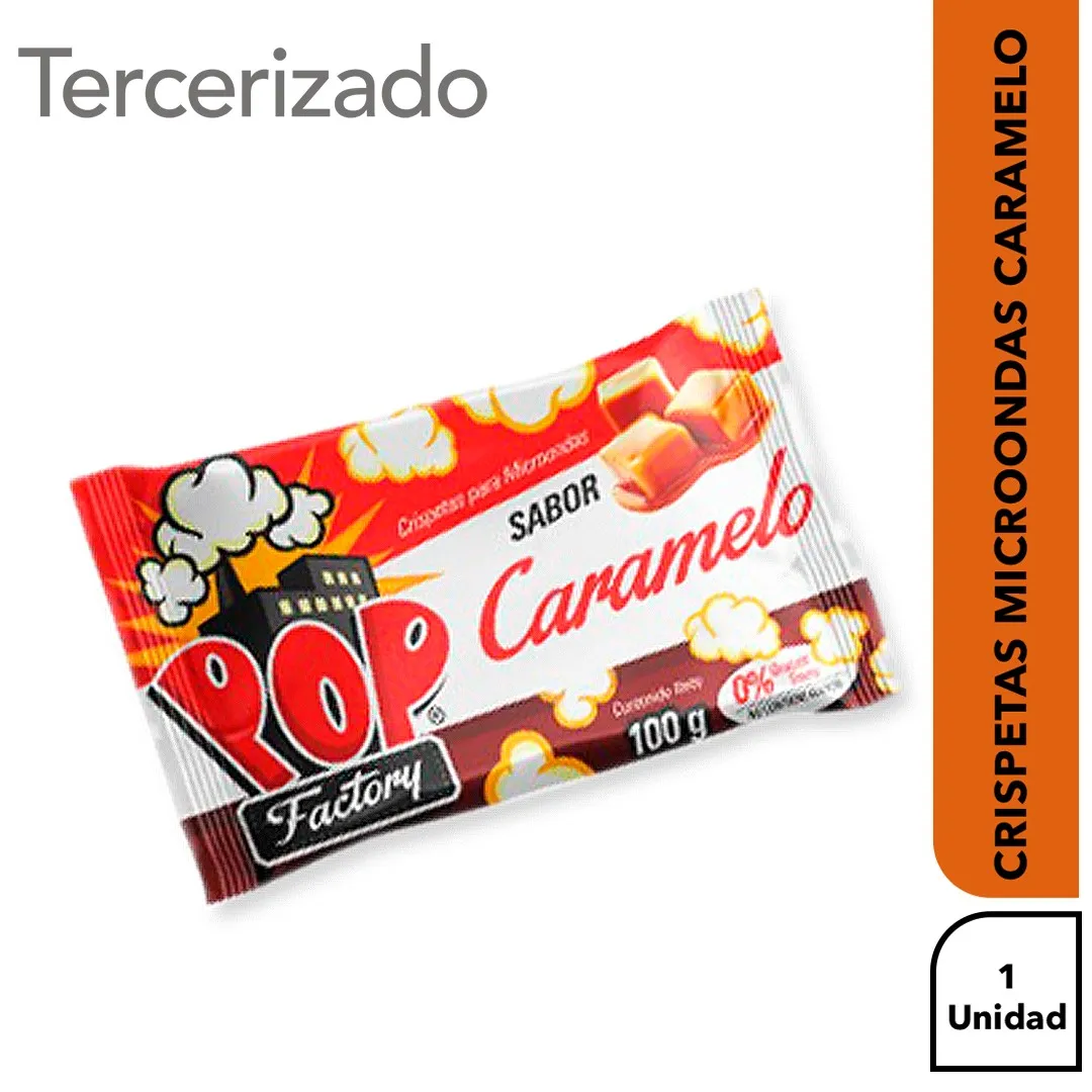 POP FACTORY Crispetas Popfactory Microondas Caramelo 100g conservar en un ambiente fresco libre de humedad POP FACTORY Crispetas Popfactory Microondas Caramelo 100g conservar en un ambiente fresco libre de humedad