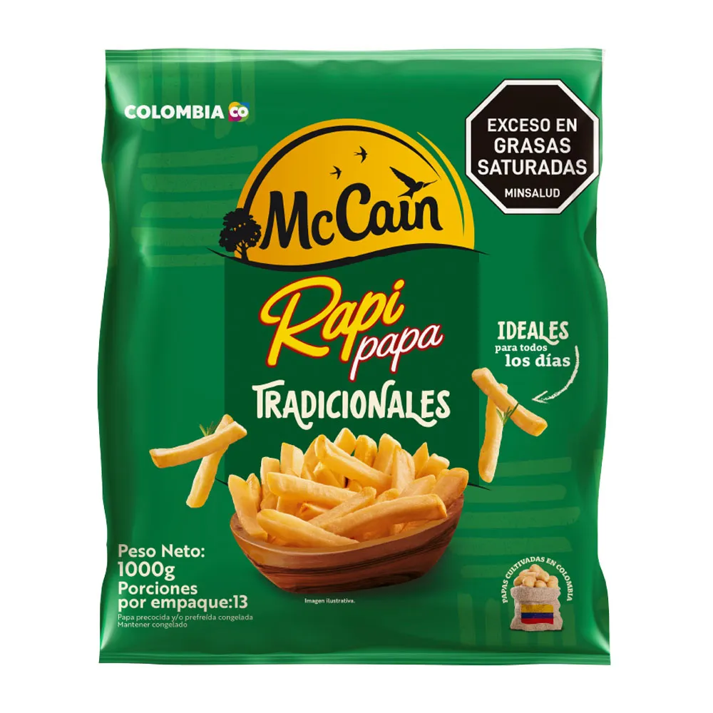 RAPIPAPA Papa Francesa Tradicional Bolsa x1kg refrigerado