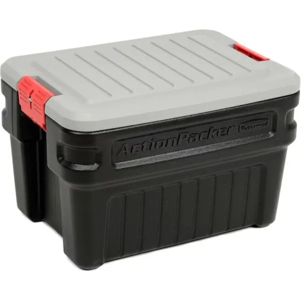 RUBBERMAID Actionpacker Sturdy Plastic Stackable Storage