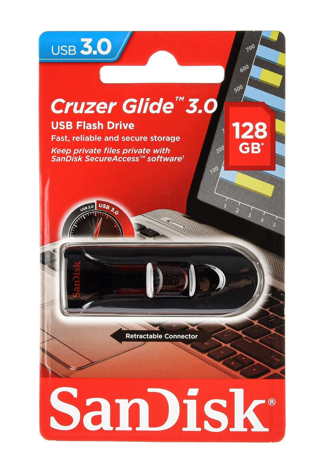 SanDisk Glide Flash Drive 128 GB
