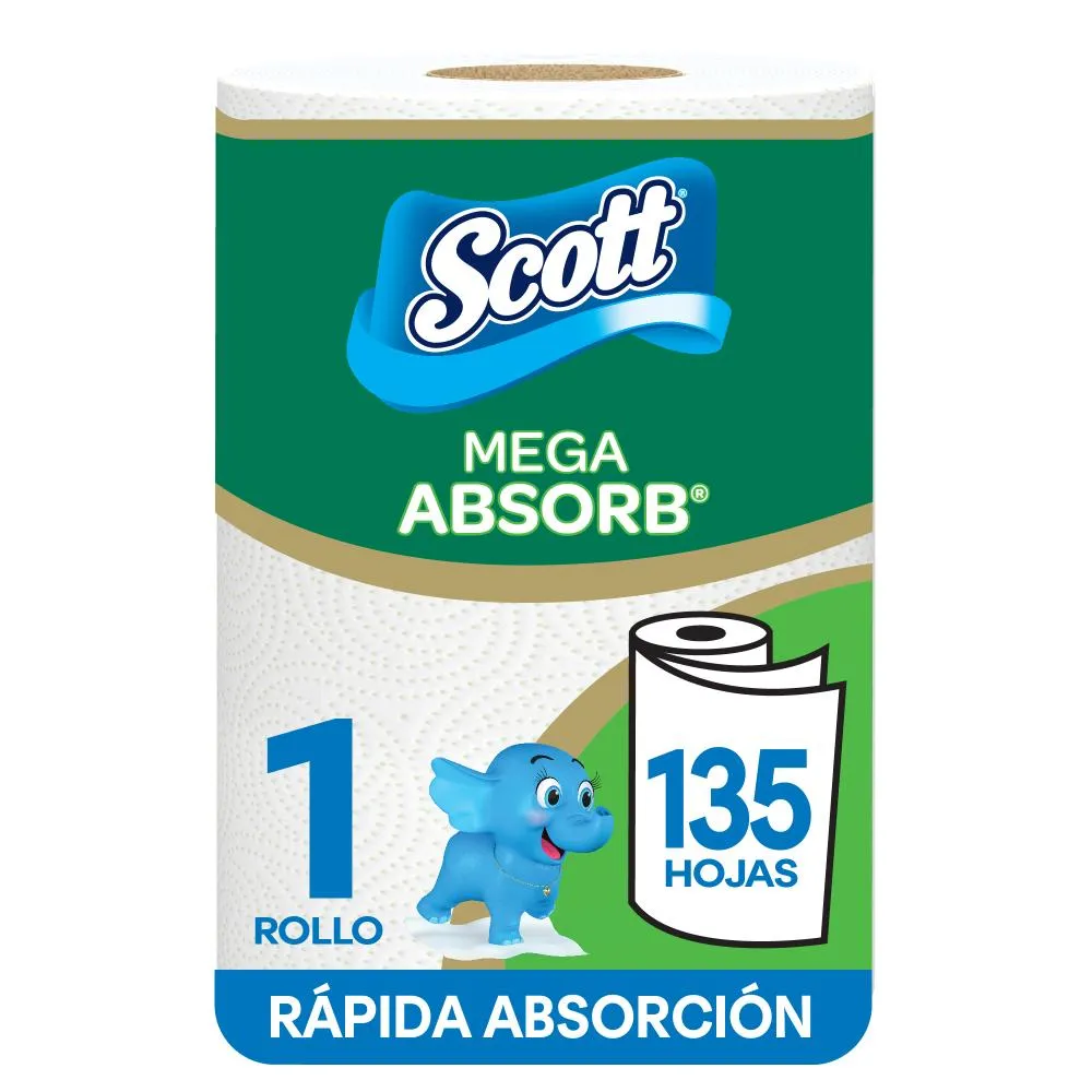 SCOTT Toalla Papel Desechable Mega Absorb