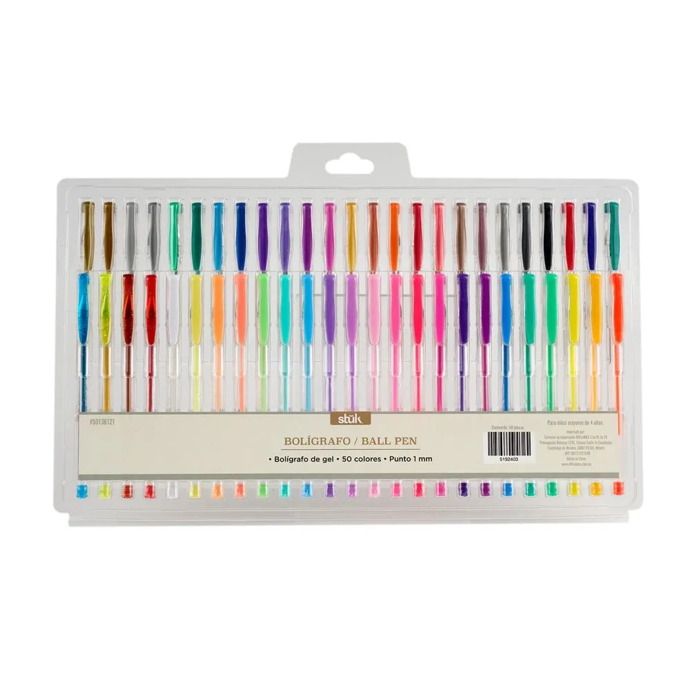 Stuk Boligrafos Gel Multicolor Ultrafino 50