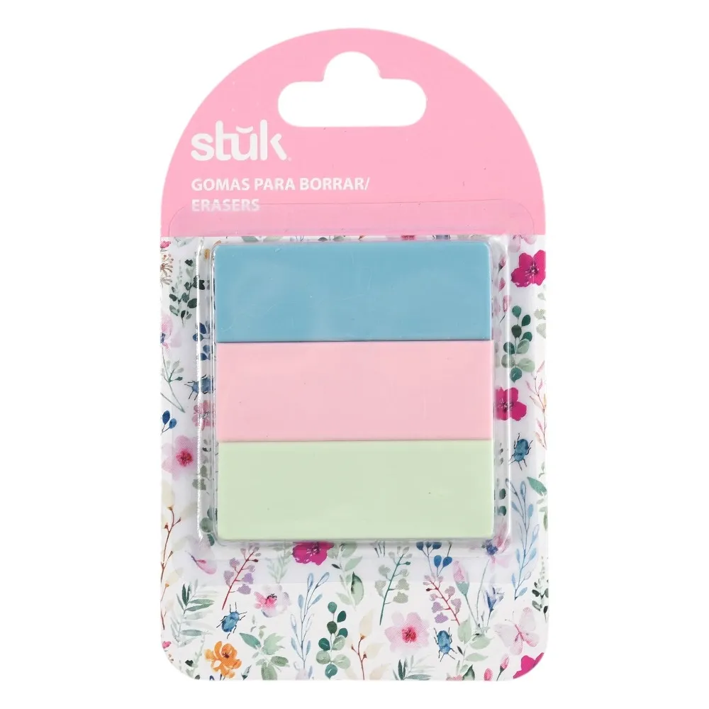 Stuk Gomas Borrar Flores 3 Piezas