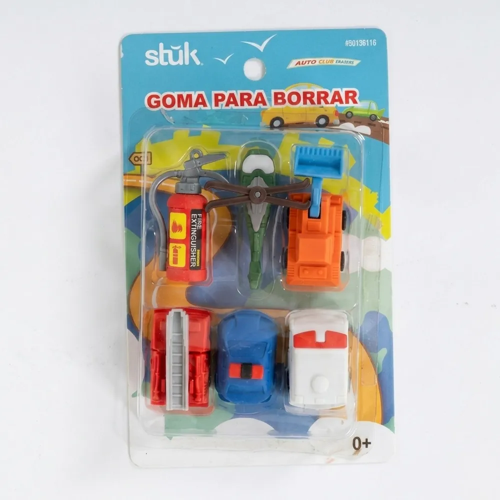 Stuk Gomas Borrar Transporte 6 Piezas