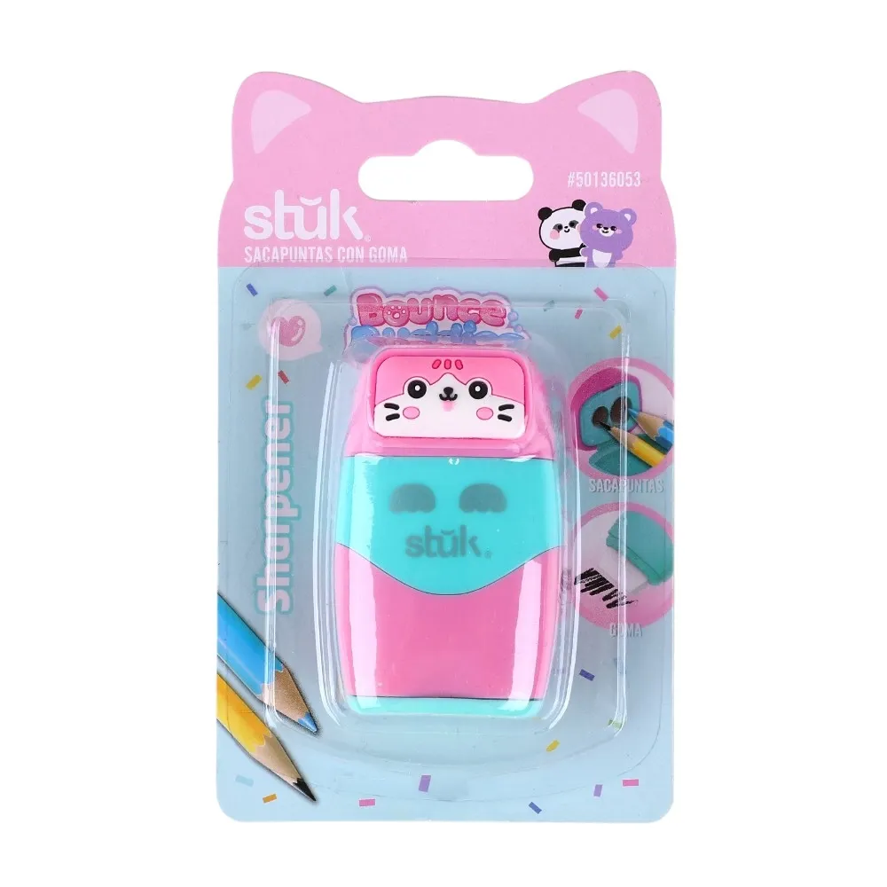 Stuk Sacapuntas Goma Gato Color Pastel