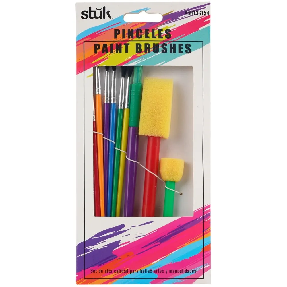 Stuk Set Pinceles Mix 9 Piezas