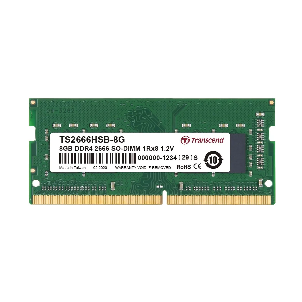 Transcend 1x8 ddr4 2666 Sodimm Memory 8 GB