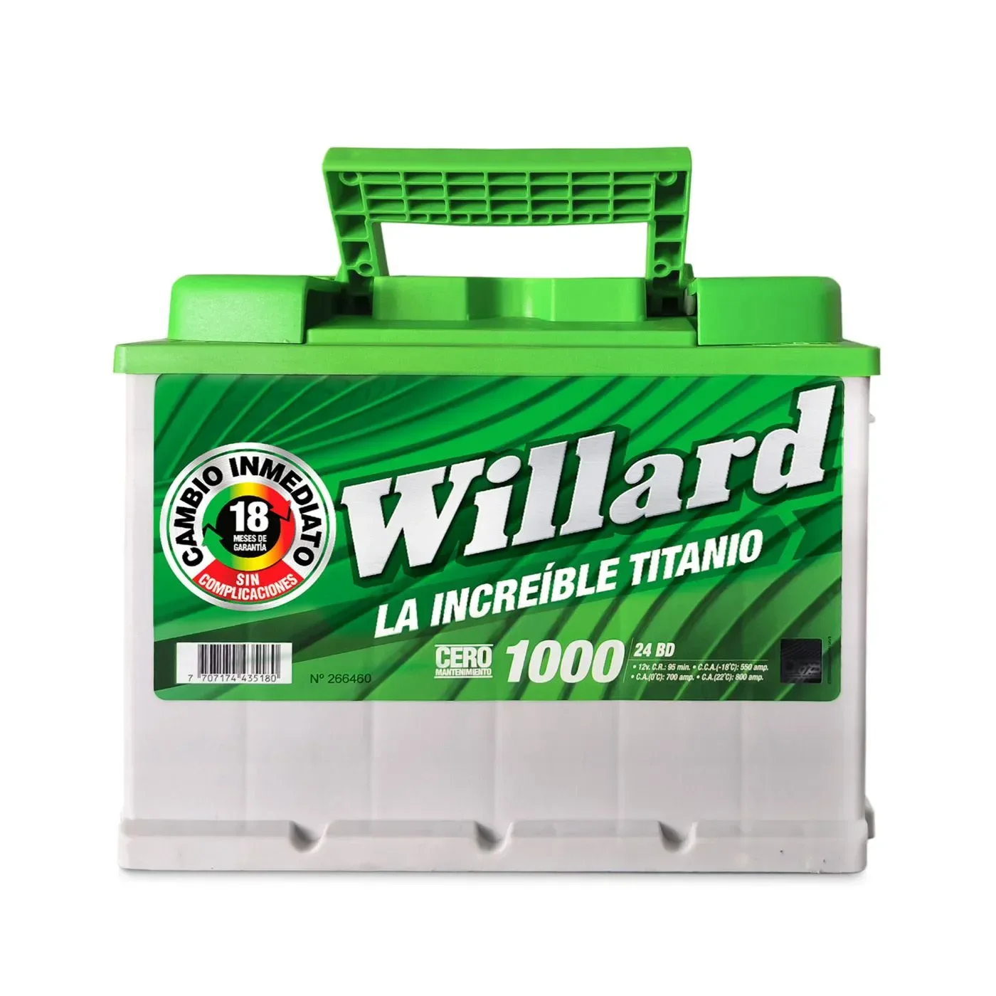 WILLARD Bateria Carro 24bd 1000 95 minutos WILLARD Bateria Carro 24bd 1000 95 minutos